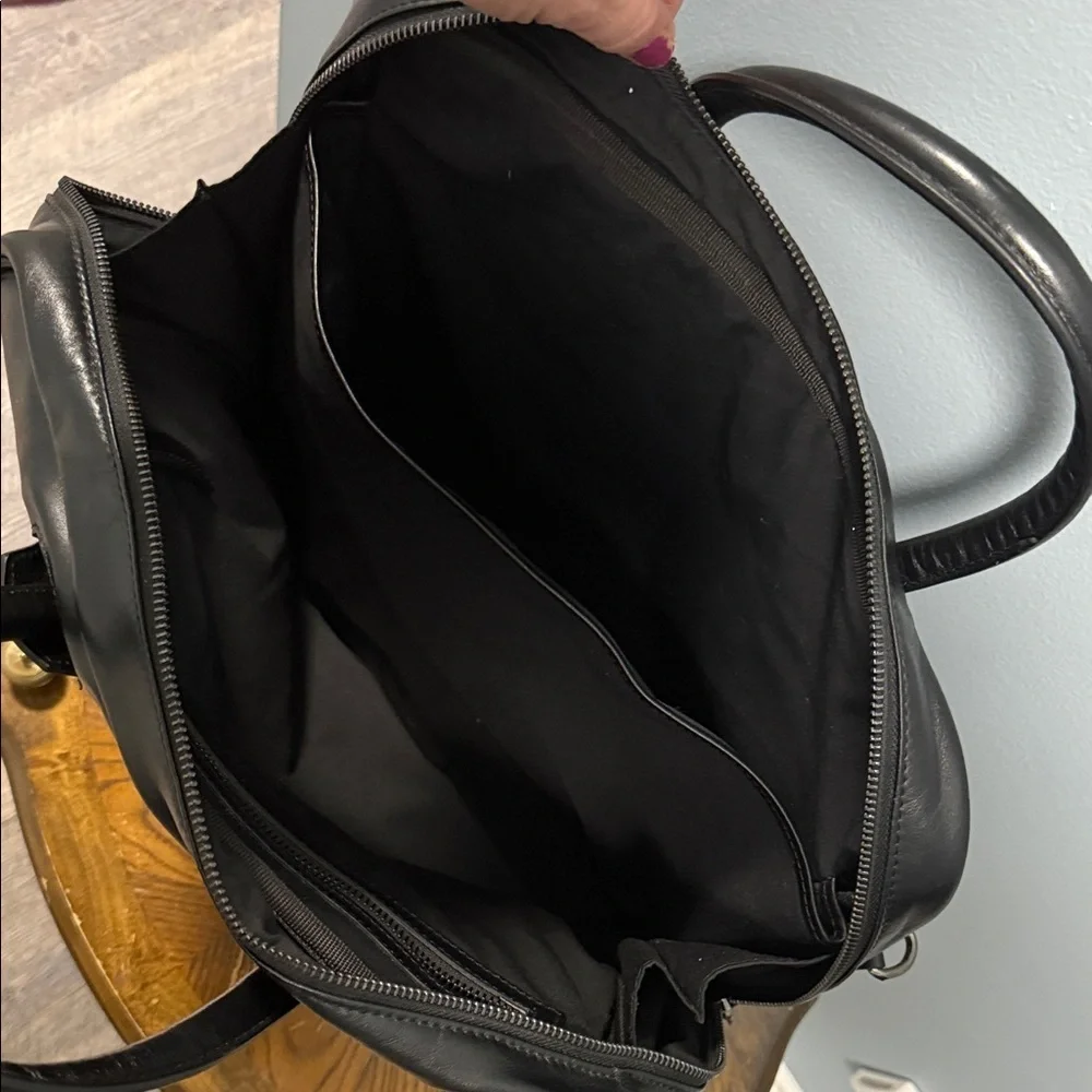 Black Leather Men's Bag
